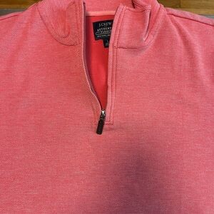 J. Crew Men's Coral Zip-Up Sweater